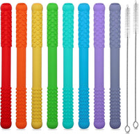 Teething Straws Sticks for Babies 6-12-18 Months - Rainbow