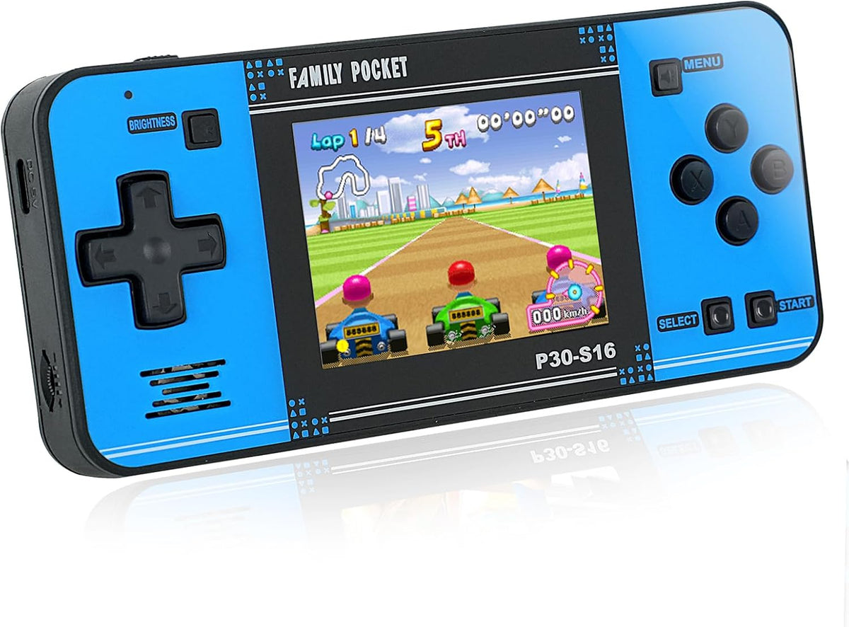 Handheld Game for Kids -Preloaded 220 Retro Video Games - Black+blue