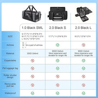 TSA Approved Pet Carrier for Small Medium Cats and Dogs | Dog Carrier with Adequate Ventilation | 4 Mesh Windows, 3 Entrance, Locking Safety Zippers, Padded Shoulder Strap, Black
