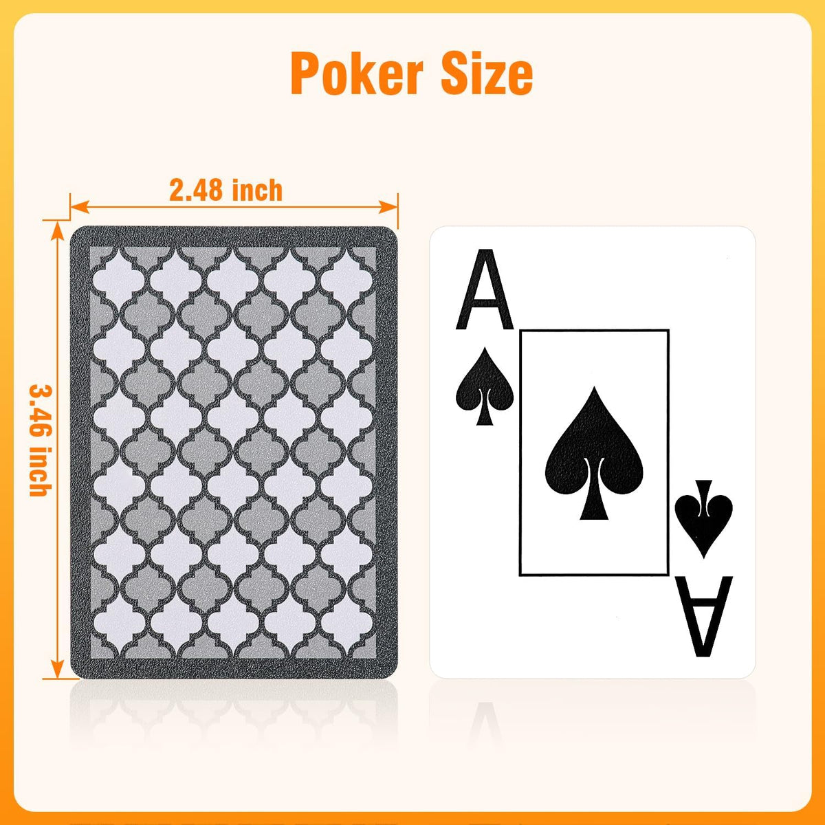 Teskyer Waterproof Plastic Playing Cards, 2 Decks, Large Index – Fun for Kids & Family - 1 Pack - BK (Large Index) - image 4