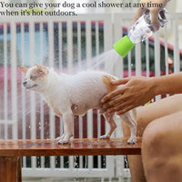 Portable Outdoor Shower for Dogs Bottle Attachment Outdoor Sprayer Accessory for Most Plastic Water Bottles for Bathing Pets During Outdoor Activities, Hiking and Camping. (Green)