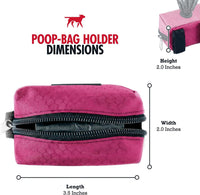 Tuff Pupper Dog Poop Bag Holder, Works with Any Dog Leash - Pink - image 2