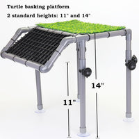 Extra Large Turtle Basking Platform with Artificial Grass – Essentials for Fish - Basking Platform 13.4" W × 10" D - image 2