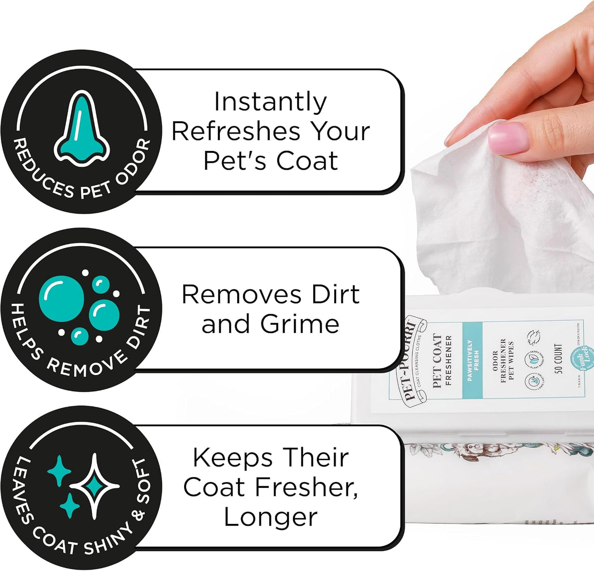 Pet-Pourri Pawsitively Fresh Deodorizing Pet Wipes - image 4