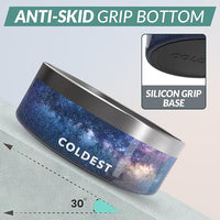 Coldest Dog Bowl - Anti Rust Metal, Non Slip, 3 Layers Insulated Stainless Steel Dog Bowls - Spill Proof & Heavy Duty - Water Bowl for Dogs, Cats & Pets, Dish Washer Safe (64 oz, Into The Beyond)