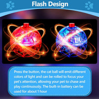 6 Pcs Cat Ball Ghost Hunting Light up Toy - Bright Color / 6 - image 4