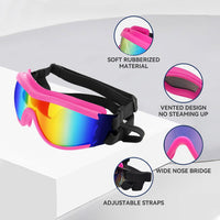 Medium Clear Dog Goggles Eye Protection - Style Pink / Large - image 4