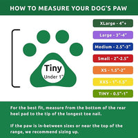 PawZ Rubber Dog Boots for Paws up to 1", 24 Total (2 Packs of 12) - All-Weather Dog Booties for Hot Pavement, Snow, Mud, and Rain - Waterproof, Anti Slip Dog Socks - Tiny, Green