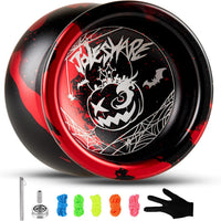 LESHARE X2 Dual-Mode Yoyo for Advanced Players & Teens Beginners – Fun for Kids & Family - Red Black