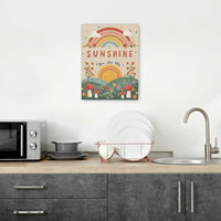 You Are My Sunshine Inspirational Canvas Wall Art Motivational Encouragements Wall Decor First Communion Gifts for Girls Boys Toddler Teens Pictures Painting Print Artwork Framed Decorations Nursery Dorm Bedroom 12"x16"