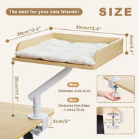 PAWZ Road Cat Desk Bed 360°Rotating Supports to 50 Lbs Cozy Nest - Beige / Wooden - image 2