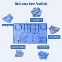 Silicone Snuffle Mat for Dogs 23.6"x 15.7" Large Slow Feeder Mat - Blue:32"x20" - image 3
