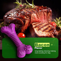 Dog Toys for Aggressive Chewers, Dog Toys for Medium Large Dogs, Natural Rubber Dog Chew Toys with Beef Flavor, Indestructible Chew Toys for Aggressive Chewers (Purple)