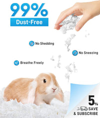 BUCATSTATE Hamster Bedding 15L, 99% Dust-Free Paper Bedding - White / 70L - image 2