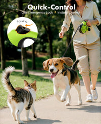 Pecute Heavy Duty Retractable Dog Leash 26ft for Large Dogs – Essentials for Dogs - Green / 16ft| up to 110 lbs - image 4