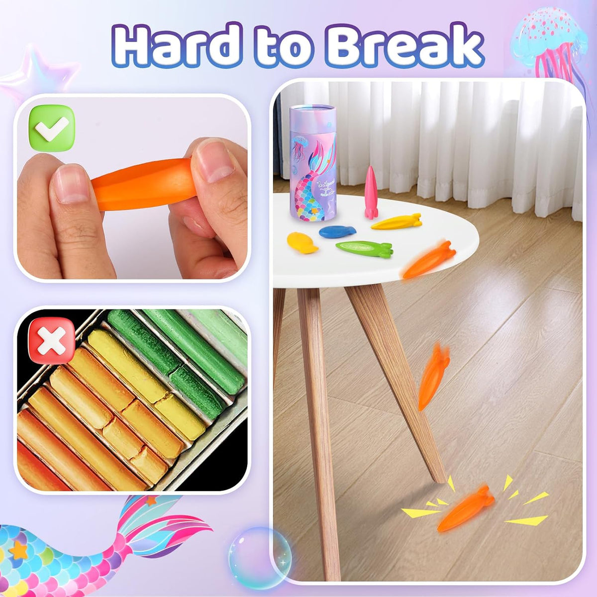 DreamyCandy 24 twistable washable gel crayons for toddlers in a unicorn holder - view 9