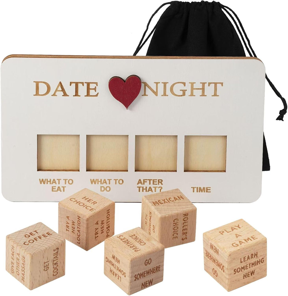 Date Night Fun: Wooden Love Dice, Food & Date Ideas