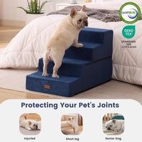 Gardner Pet Dog Stairs for Small Dogs 14" H - Navy / 4.0 / 18"x29.5"x18.5"Extra Wide - image 3