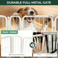 FXW Dog Gate, Extra Wide Adjustable for Openings Up to 219" - White / Up to 183" W【7 Panels + 1 Door】 / 24"H - image 2