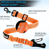 Lukovee Dog Seat Belt, 3-in-1 Headrest & Seatbelt Clip & Latch, 2 Pack – Essentials for Dogs - Orange / A- Headrest with Clip + 2 in 1 Seat Belt - image 4