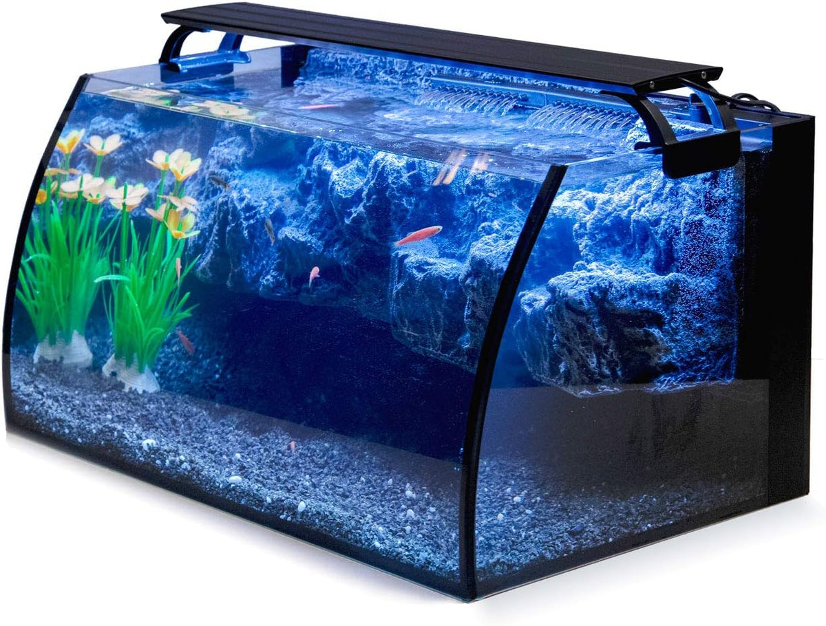 hygger Horizon 8 Gallon LED Glass Aquarium Kit for Starters with 7W