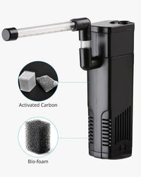 NICREW Internal Aquarium Filter for Fish Tank up to 5 Gallons - Magi mini: 2 - 5 gal - image 2