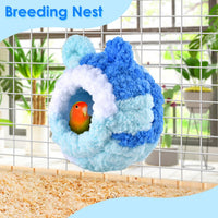 KATUMO Bird Nest, Small Sun Conure Breeding House Parrotlet Snuggle Hut Lovebird Bed for Conure - S (Blue) - image 4