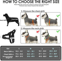 SlowTon No Pull Dog Harness and Leash Set, Heavy Duty - Black / Large - image 3