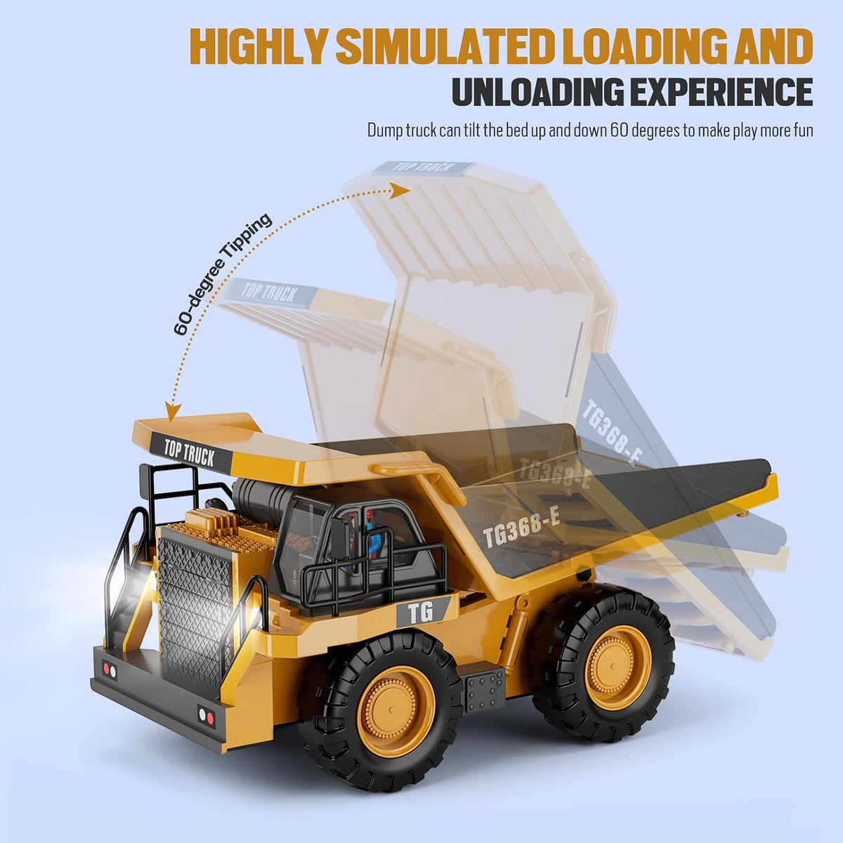 KIDMARKT 21" Large RC Excavator Toy - Dump Truck 2 - image 4