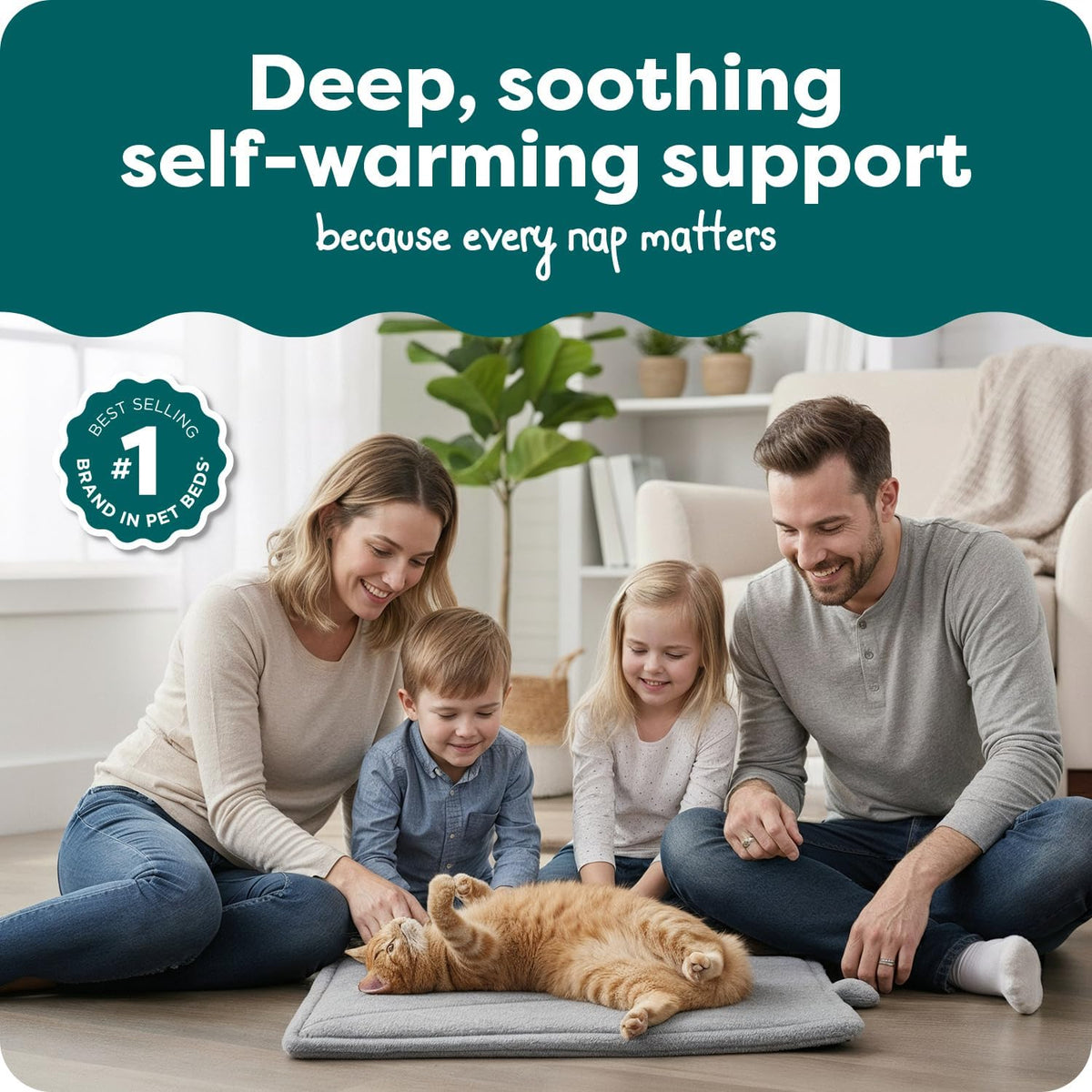 FurHaven ThermaNAP Self Warming Cat Mat - Small - 22"L x 17"W / Gray - image 2