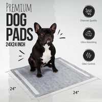 Bulldoglogy 50-Count Carbon Black Dog Pads Puppy Training Pads - 50-Count (24x24) - image 2