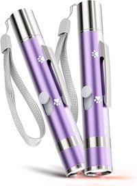 Cat Toys, Rechargeable, Interactive USB Chase Toy for Cats & Kittens – Essentials for Cats - Purple 2pcs