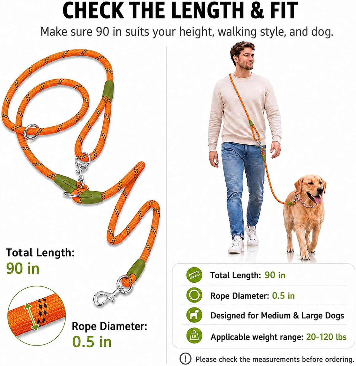 Hands Free Dog Leash Crossbody Dog Running Leash Handsfree Pet Rope - Orange / For Single Dog - image 4