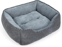 MIXJOY Dog Bed for Large Medium Small Dogs - Grey / S(20’’x 19’’x 6’’)