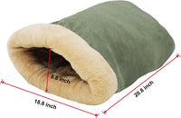 4 in 1 Self Warming Burrow Cat Bed Hideway Sleeping Cuddle Cave – Essentials for Cats - Sage Green - image 4