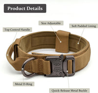 Tactical Dog Collar, Adjustable Military Training Nylon Pet Collar, Black L – Essentials for Dogs - Camo / XXLarge :Width 1.5",Neck 24-29" - image 3