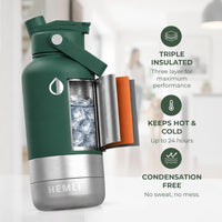 32 oz. Dog Water Bottle, Insulated Dog Travel Water Bottle - Forest Green / 32 oz - image 3