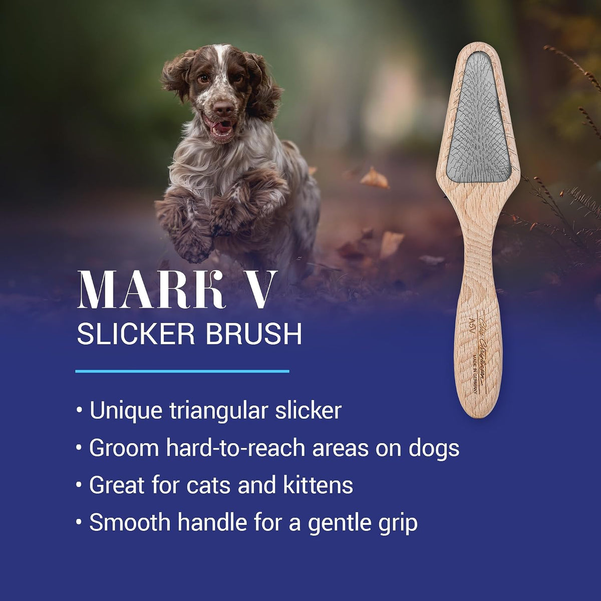 Chris Christensen Mark I Slicker Brush for Dogs - Mark V Triangle - image 2