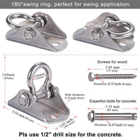 SELEWARE stainless steel swing hanger, heavy duty ceiling mount with swivel - view 31