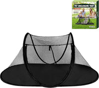 Cat Tent Outdoor, Pet Enclosure Tent Suitable for Cats and Small Animals, Indoor Playpen Portable Exercise Tent with Carry Bag（Black）