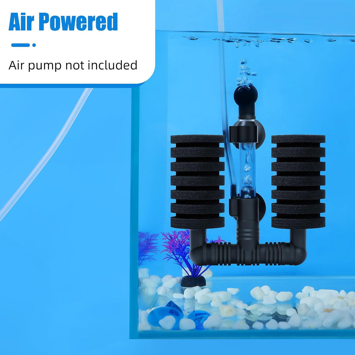 AQUANEAT 4 Pack Double Bio Sponge Filter, for Fry, Betta, Shrimp - Small 1pc - image 4