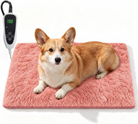 Pet Heating Pad for Cats with Normally Open Function - Pink Plush / 28.0"L x 18.0"W