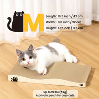 Cat Scratcher, Durable Scratch Pad - Beige / M: 16" - 4 Pack - image 2