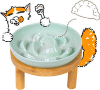 Slow Feeder Bowl for Cats and Small Dogs - Green / 6.3''W x 5''H