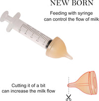 Kittens Feeder Bottle, Silicone Feeding Nipple and Syringes - Replacement Nipple (5 Nipple+3 Syringes) - image 4
