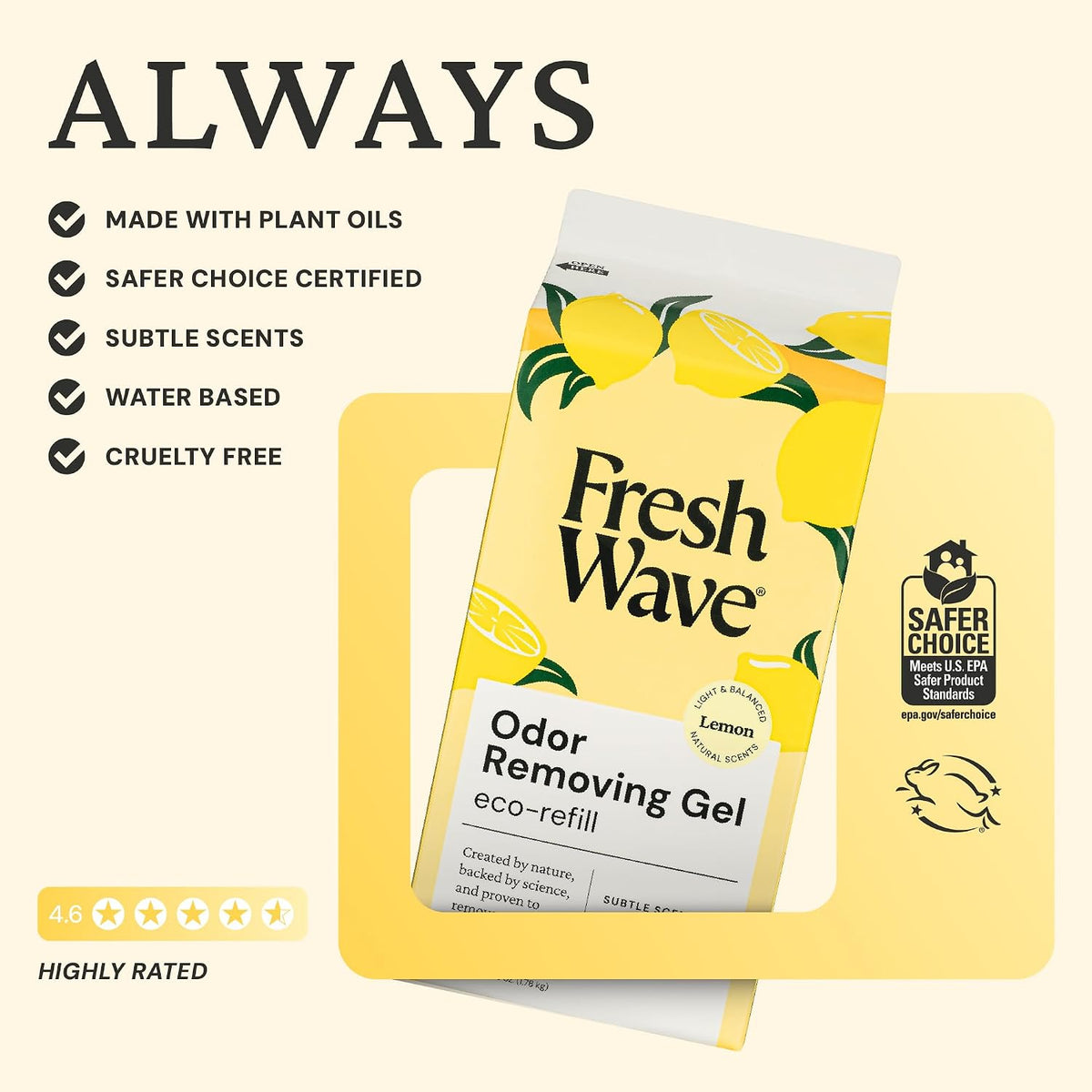 Fresh Wave Lemon Odor Removing Gel Refill - Lemon / 63 Fl Oz (Pack of 1) - image 2