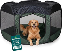 FurHaven Soft-Sided Dog & Cat Playpen - Hunter Green / Extra Large