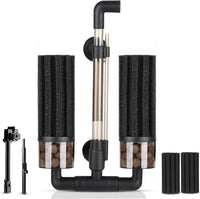 hygger Aquarium Double Sponge Filter: Upgraded Sponge Filter - S (For 10-40 Gallon)