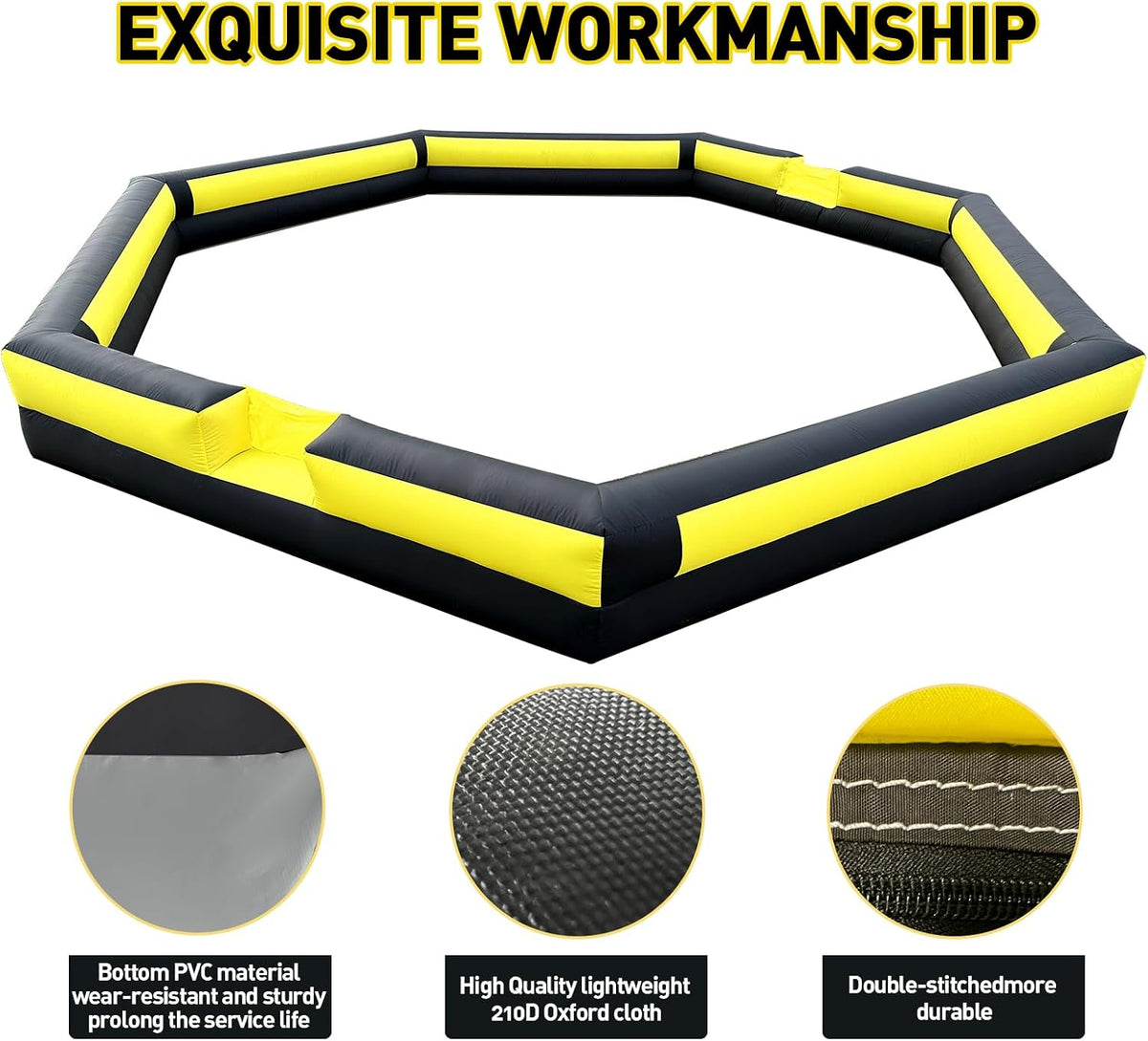 WARSUN 15 ft inflatable gaga ball pit with notched entry and built-in blower - view 25