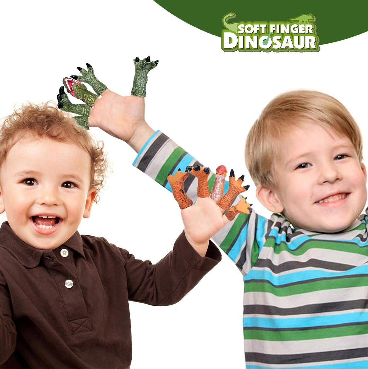 COGO MAN 20 piece rubber dinosaur finger puppets with heads, paws and feet - view 4